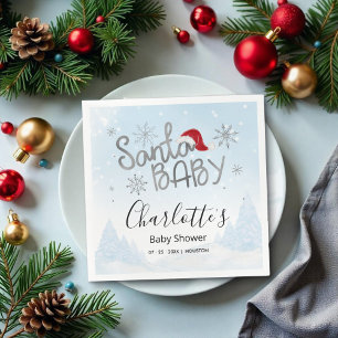 Baby shower voor kerstjongen met kerstmis Baby Servet