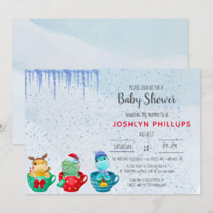 Baby shower voor kerstmis Dinosaur Teacup