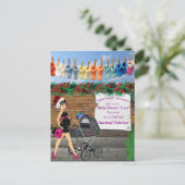 Baby shower voor kerstpoly-Dot Street Briefkaart (Staand voorkant)