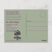 Baby shower voor kerstpoly-Dot Street Briefkaart (Achterkant)