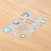 Baby shower voor kinderkleding acryl uitnodigingen (Laagn)