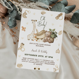 Baby shower voor kinderspeelgoed kaart