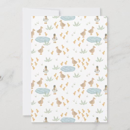 Baby shower voor kleine boerderijdieren kaart (Achterkant)