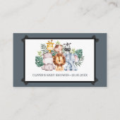 Baby shower voor kleurrijk Oerwoud Advieskaart (Achterkant)