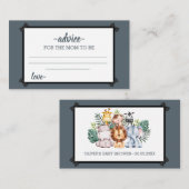 Baby shower voor kleurrijk Oerwoud Advieskaart (Voorkant / Achterkant)