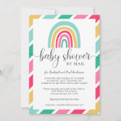 Baby shower voor kleurrijke regenboog per post kaart (Voorkant)