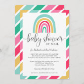 Baby shower voor kleurrijke regenboog per post kaart (Voorkant / Achterkant)