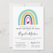 Baby shower voor kleurrijke regenboog per post kaart (Voorkant)