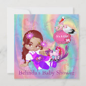 Baby shower voor kleurrijke regenboogspieren notitiekaartje (Voorkant)