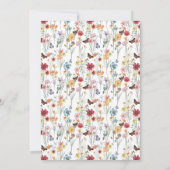 Baby shower voor kleurrijke wilde bloem kaart (Achterkant)