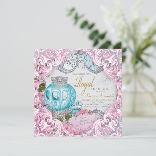 Baby Shower voor Koninklijke Prinses Kaart (Staand voorkant)