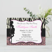 Baby shower voor lade en Zebra Print Kaart (Staand voorkant)