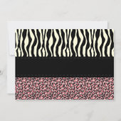 Baby shower voor lade en Zebra Print Kaart (Achterkant)