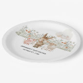 Baby shower voor landbouwhuisdieren | papieren bordje (Gekanteld)