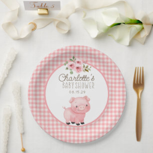 Baby shower voor landbouwhuisdieren van de Schatti Papieren Bordje