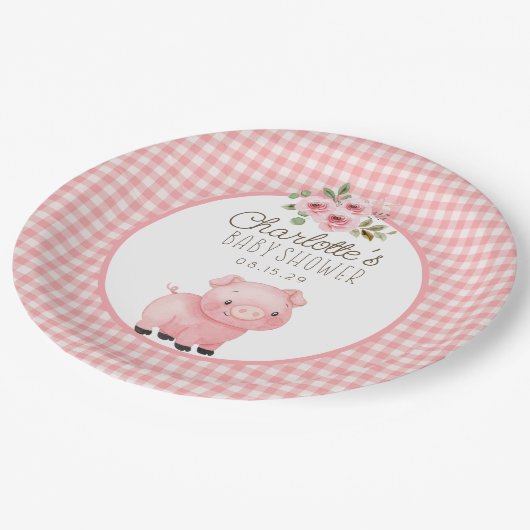 Baby shower voor landbouwhuisdieren van de Schatti Papieren Bordje (Gekanteld)