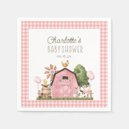 Baby shower voor landbouwhuisdieren van de Schatti Servet