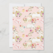 Baby shower voor landbouwhuisdieren van de waterve kaart (Achterkant)