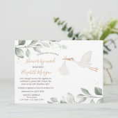 Baby shower voor levering per post van winkel kaart (Staand voorkant)