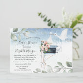 Baby shower voor levering postbus via e-mail opsla kaart (Staand voorkant)