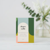 Baby shower voor lichtere schroefdraad voor Retro- Informatiekaartje (Staand voorkant)