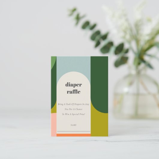 Baby shower voor lichtere schroefdraad voor Retro- Informatiekaartje (Staand voorkant)