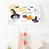 Baby shower voor Little Boo Halloween. Spandoek (Insitu)