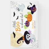 Baby shower voor Little Boo Halloween. Spandoek (Verticaal)