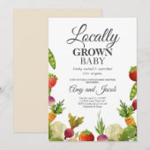 Baby shower voor lokale landbouwmarktparen kaart (Voorkant / Achterkant)