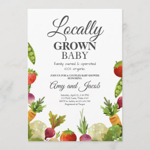 Baby shower voor lokale landbouwmarktparen kaart