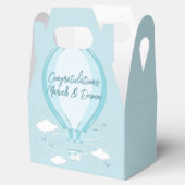 Baby shower voor luchtballonblauw bedankdoosjes (Geopend)