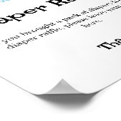 Baby shower voor luidere Raffle Blue-jongen Poster (Hoek)