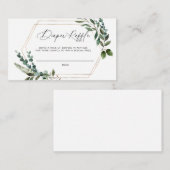 Baby shower voor luier Raffle Invoegen Informatiekaartje (Voorkant / Achterkant)