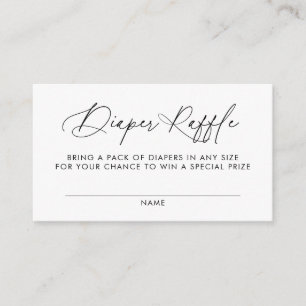 Baby shower voor luier Raffle Invoegen Informatiekaartje