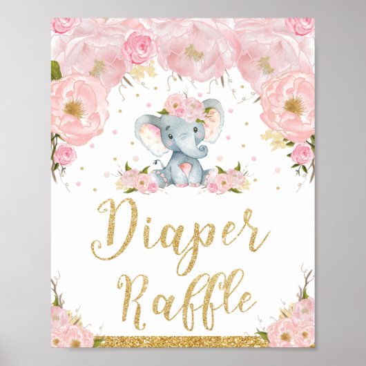 Baby shower voor luiftige flessen poster (Voorkant)