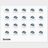 Baby shower voor maan en sterren ronde sticker (Vel)