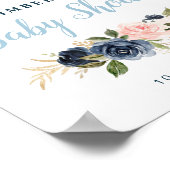 Baby shower voor marinescheepvaart en blozen poster (Hoek)