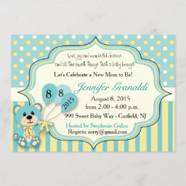 baby shower voor meisje of jongen kaart