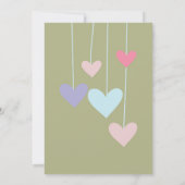 Baby shower voor meisje of jongen save the date (Achterkant)