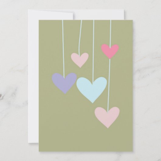 Baby shower voor meisje of jongen save the date (Achterkant)