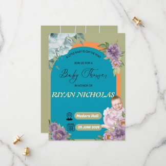 Baby shower voor meisje of jongen save the date