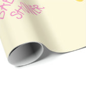 Baby shower voor Meisje Roze Rammelaar Ballonnen Cadeaupapier (Rol Hoek)