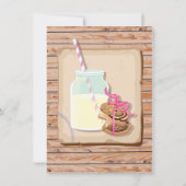 Baby shower voor melk en koekjes kaart (Achterkant)