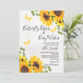 Baby shower voor moderne zonnebloemen kaart (Staand voorkant)