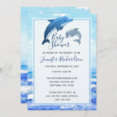 Baby shower voor moeder en Baby Dolphin Ocean Kaart (Voorkant / Achterkant)