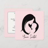 Baby shower voor moeder en kind kaart (Voorkant / Achterkant)