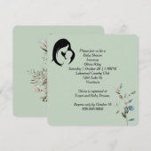 Baby shower voor moeder en kind kaart (Voorkant / Achterkant)