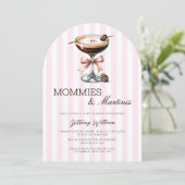 Baby shower voor Mommies & Martinis Espresso Arch  Kaart (Staand voorkant)