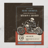 Baby shower voor motorrijders kaart (Voorkant / Achterkant)