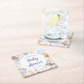 baby shower voor nautische strandillustraties kartonnen onderzetters (Insitu)